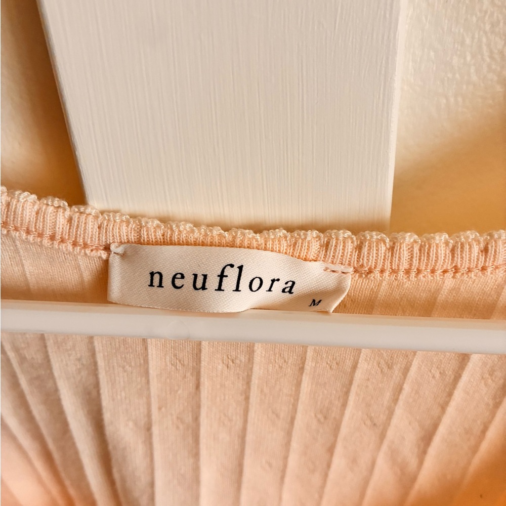 Neuflora cream Ribbed Tank Top - Picture 2 of 4